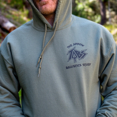 Arrows on the Brain, Heavy Blend Hoodie, Military Green